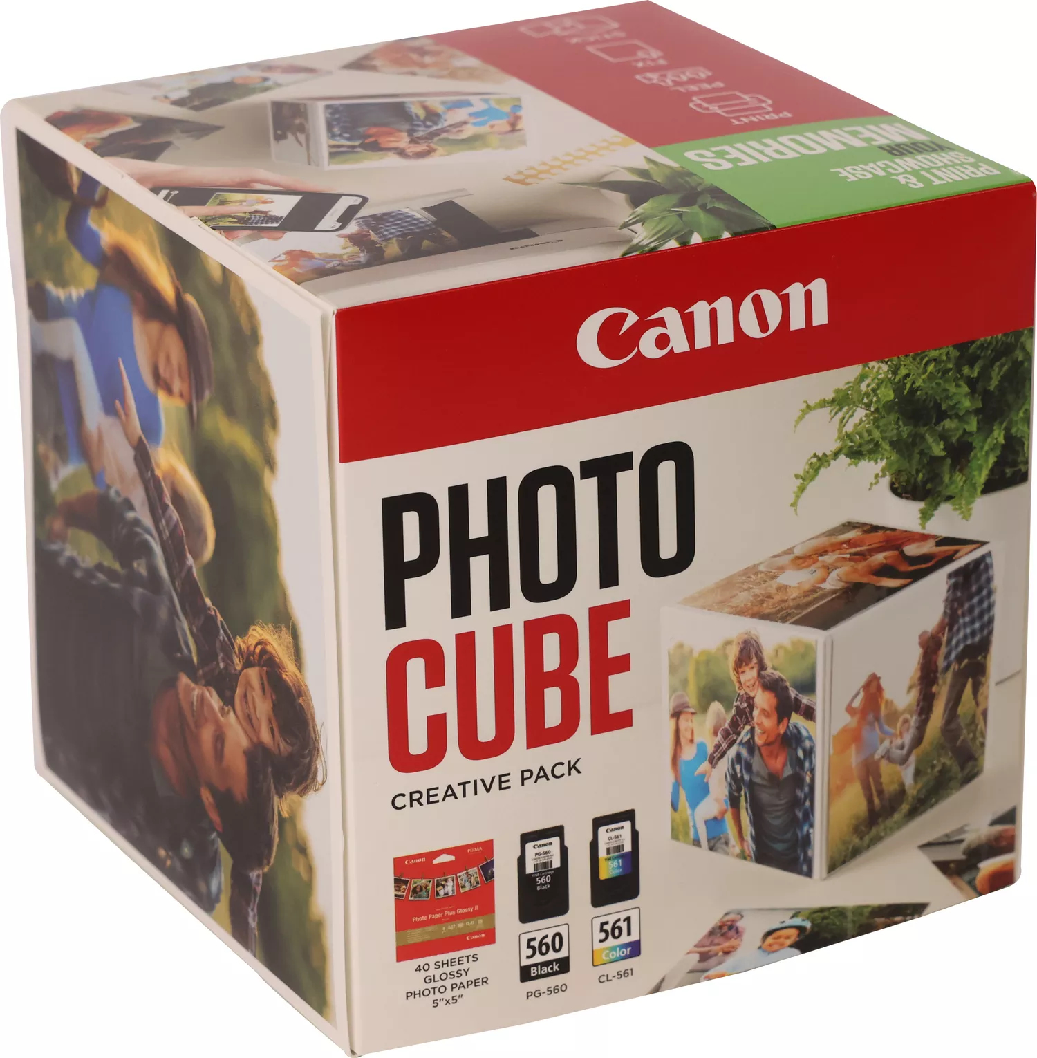 Canon Photo Cube Creative Pack - Glänzend - 2er-Pack - Schwarz, Farbe (Cyan, Magenta, Gelb)