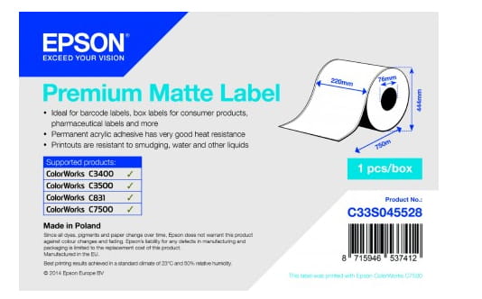 Epson Premium - Matt - hochweiß - Rolle (22 cm x 750 m)