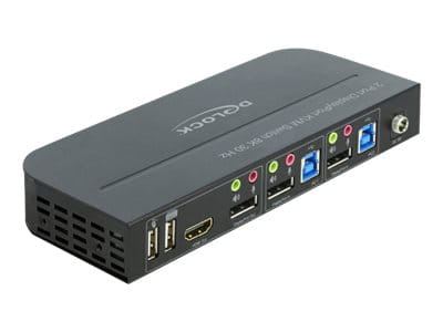 Delock DisplayPort 1.4 KVM Switch 8K 30 Hz with USB 3.0 and Audio