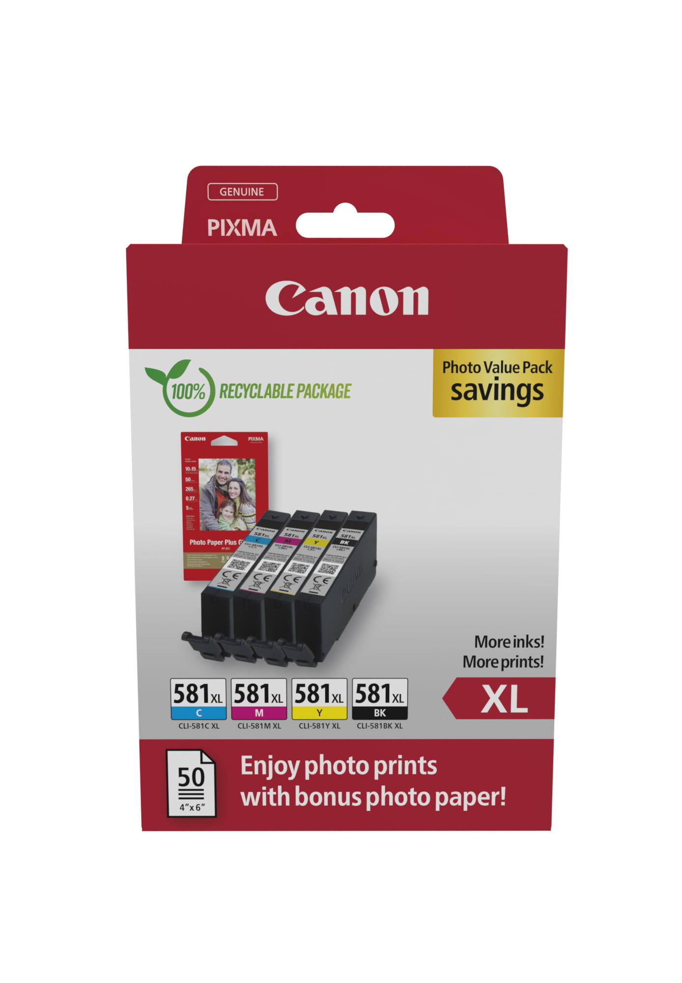 Canon CLI-581XL C/M/Y/BK Photo Value Pack - 4er-Pack