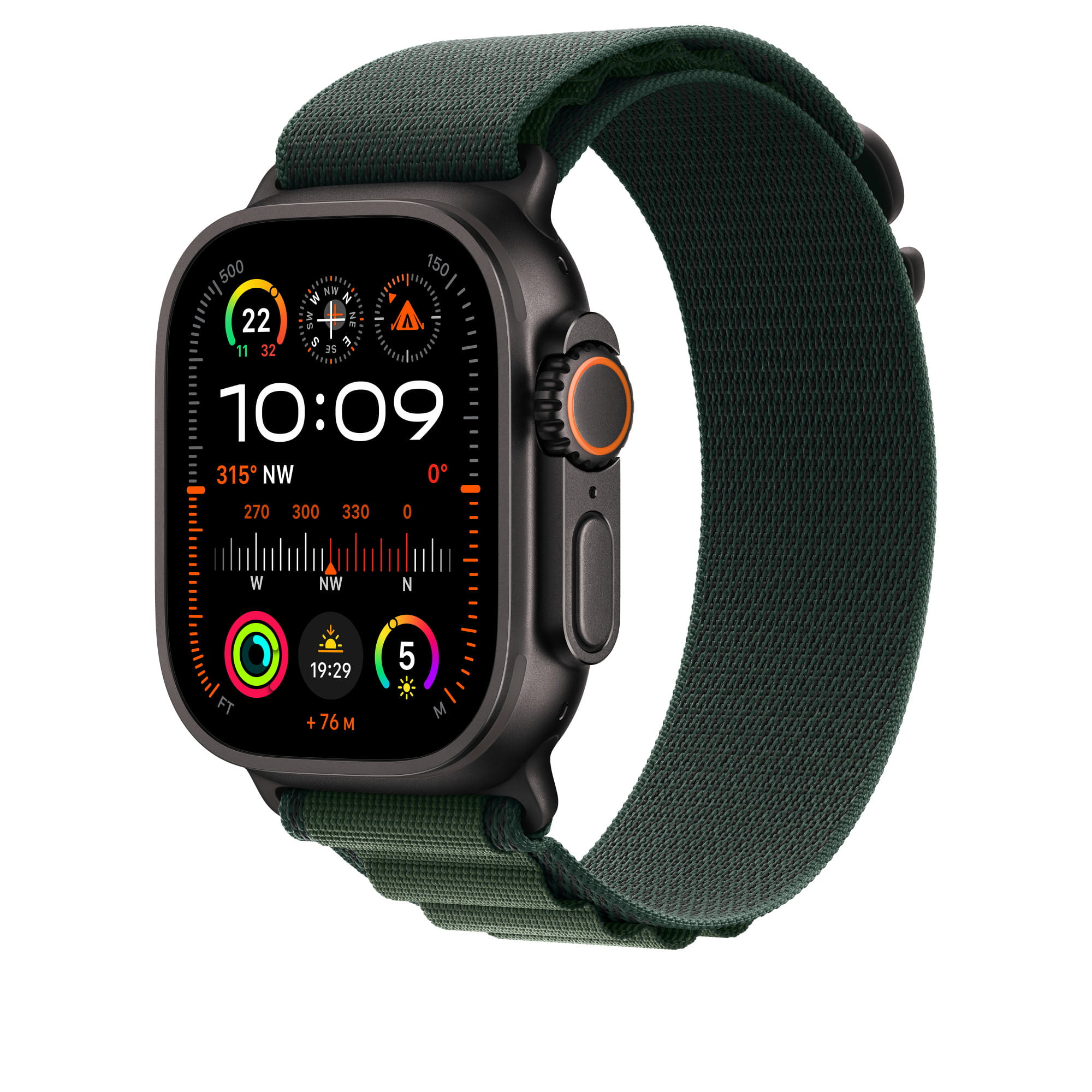 Apple Loop für Smartwatch - 49 mm, schwarze Titanfassung