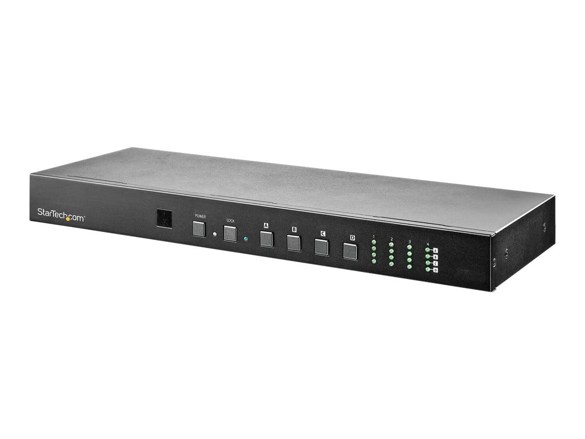 StarTech.com 4x4 HDMI Matrix Switch mit Audio- und Ethernet-Steuerung - 4K 60Hz - HDMI-Switch - Rack-montierbar (VS424HD4K60)