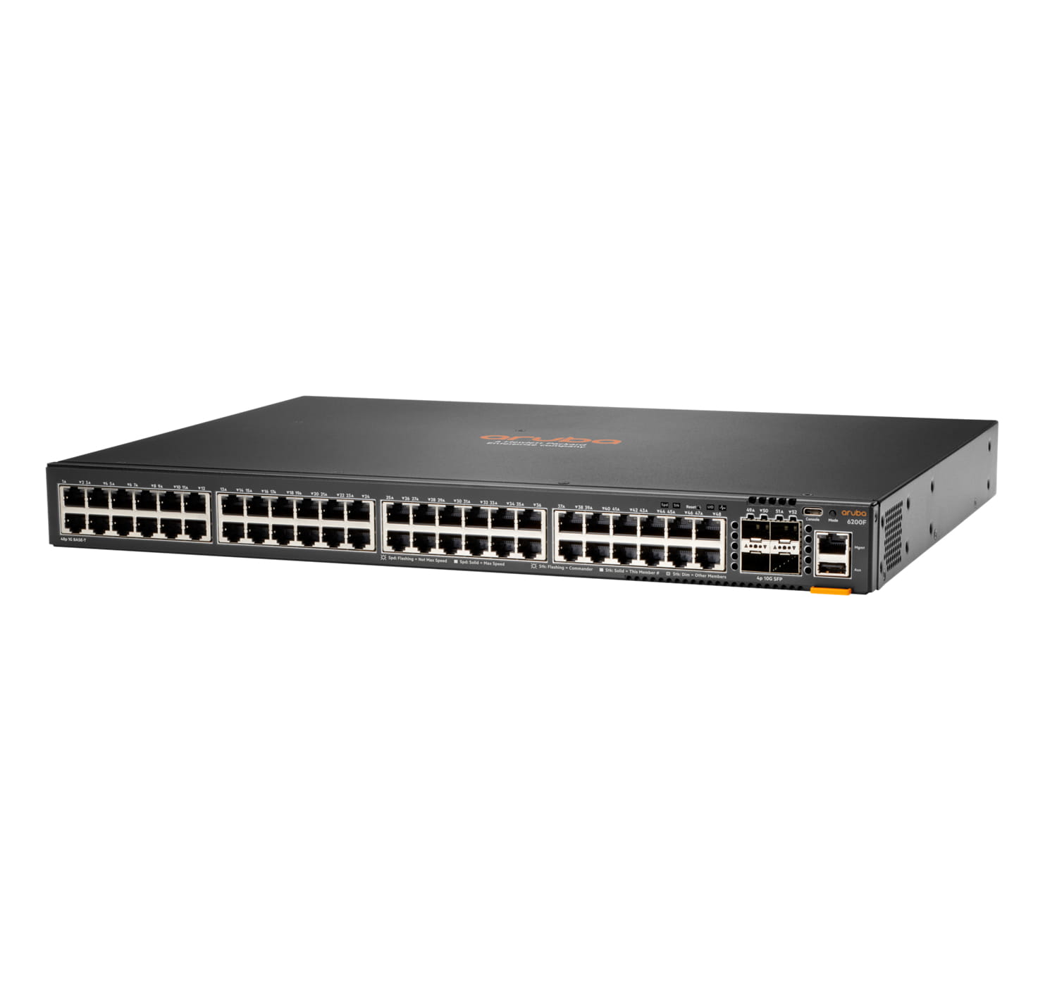 HPE Aruba Networking CX 6200F 48G Class 4 PoE 4SFP 740W Switch - Switch - max. Stapelentfernung 10 km - L3 - managed - 48 x 10/100/1000 (PoE+)