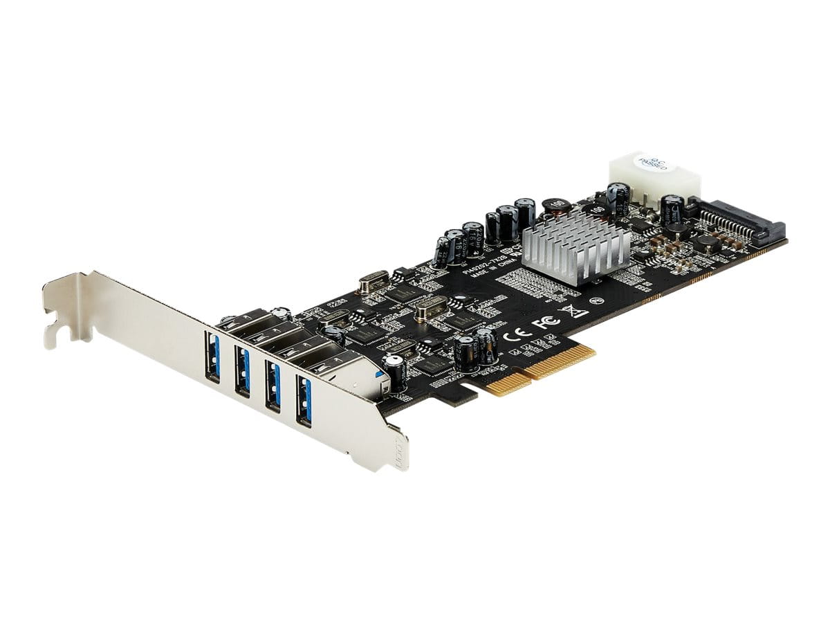 StarTech.com 4 Port USB 3.0 SuperSpeed PCI Express Schnittstellenkarte mit 4 5Gb/s Kanälen und UASP