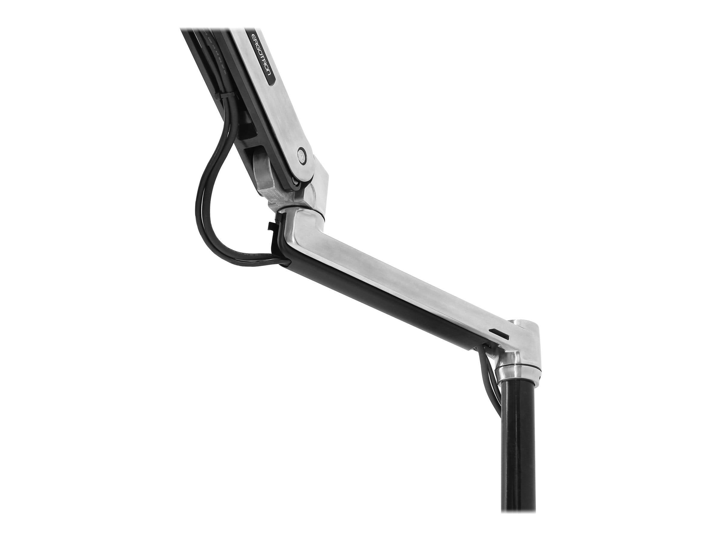 Ergotron LX - Befestigungskit (Verlängerungsarm, Stange, VESA-Adapter, Steh-Sitz-Arm, Tisch-Klemme, Befestigung für Kabeldurchgang) - für LCD-Display - Aluminium - Polished Aluminum - Bildschirmgröße: bis zu 106,7 cm (bis zu 42 Zoll)