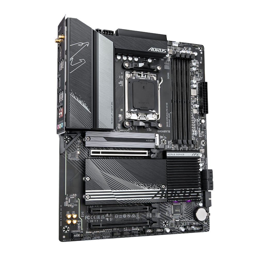 Gigabyte B650 AORUS ELITE AX V2 - Motherboard - ATX - Socket AM5 - AMD B650 Chipsatz - USB 3.2 Gen 2, USB 3.2 Gen 1, USB-C 3.2 Gen2, USB-C 3.2 Gen 2x2 - 2.5 Gigabit LAN, Wi-Fi 6, Bluetooth - Onboard-Grafik (CPU erforderlich)