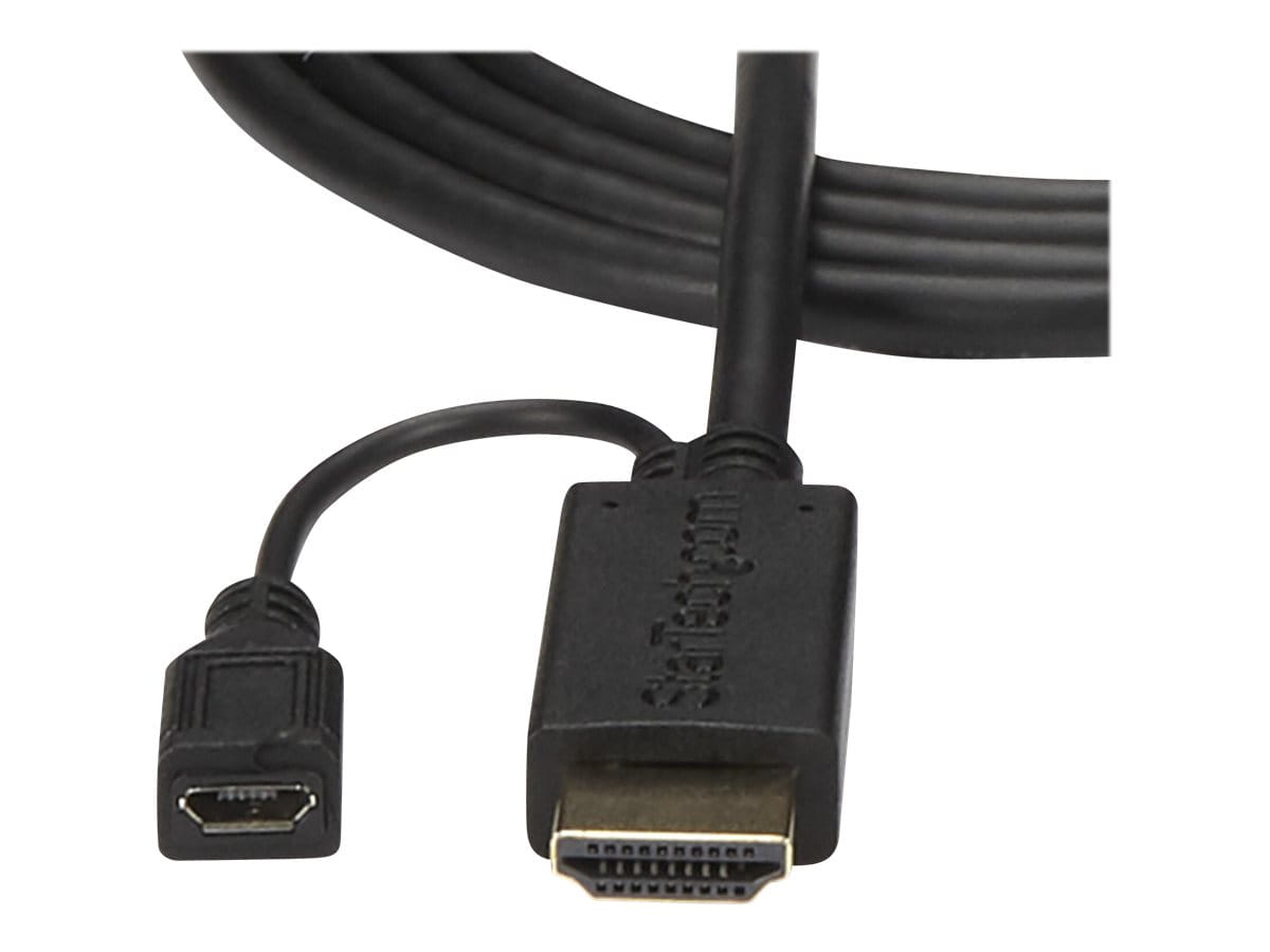 StarTech.com 1,8m aktives HDMI auf VGA Konverter Kabel - HDMI zu VGA Adapter 180cm - Schwarz - 1920x1200 / 1080p - Adapterkabel - HDMI, Mikro-USB Typ B (nur Strom)