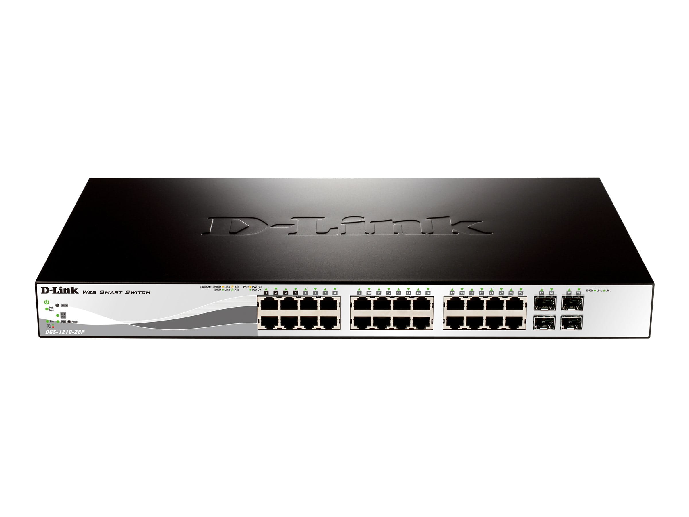 D-Link Web Smart DGS-1210-28P - Switch - managed - 24 x 10/100/1000 (PoE)