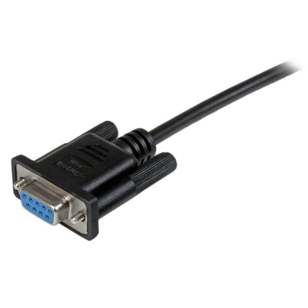 StarTech.com 2m DB9 RS232 Seriell Nullmodemkabel - Bu/Bu - 9-pin seriell Null-Modem Anschlusskabel - Schwarz - Nullmodemkabel - DB-9 (W)