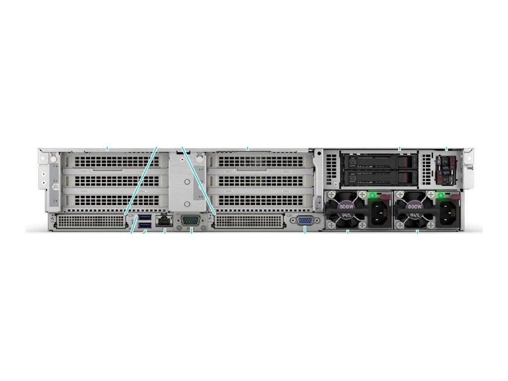 HPE ProLiant DL385 Gen11 - Server - Rack-Montage - 2U - zweiweg - 1 x EPYC 9124 / 3 GHz - RAM 32 GB - SATA/SAS/NVMe - Hot-Swap 6.4 cm (2.5")