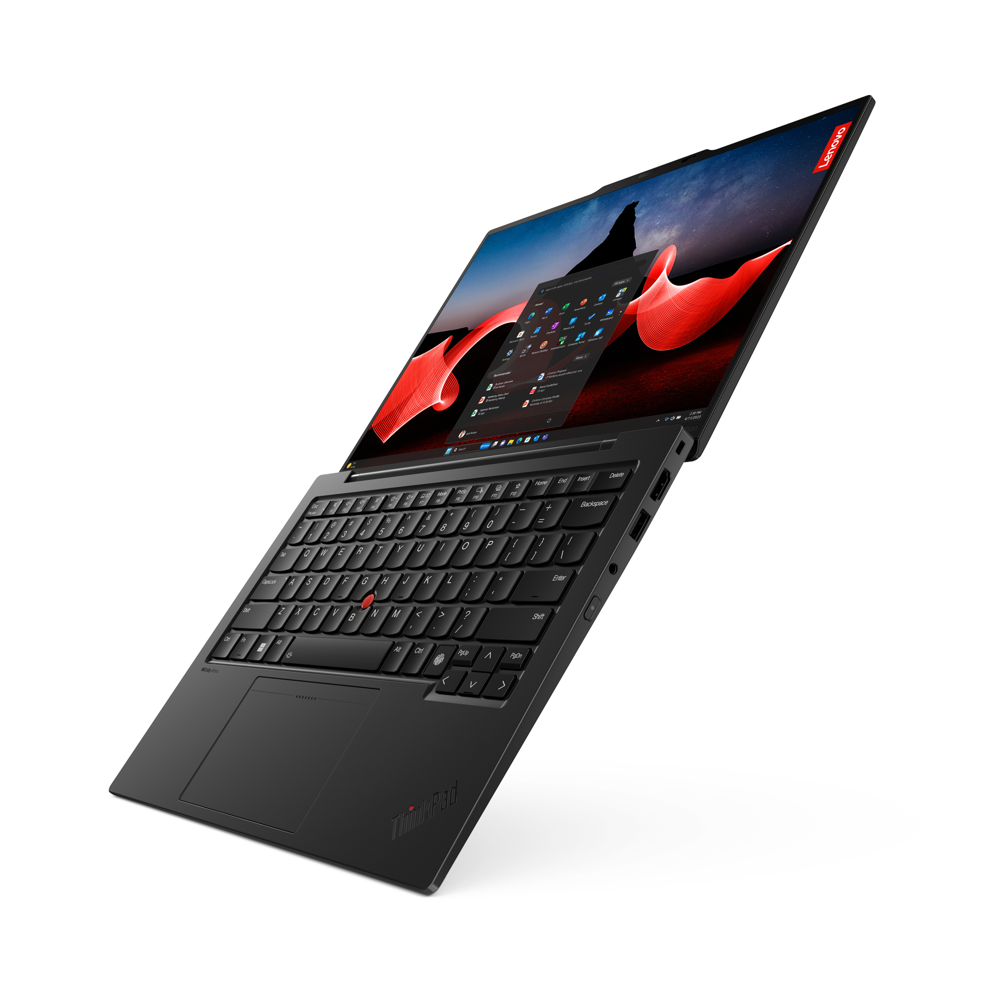 Lenovo ThinkPad X1 Carbon Gen 12 21KC - 180°-Scharnierdesign - Intel Core Ultra 7 155U / 1.7 GHz - Evo - Win 11 Pro - Intel Graphics - 32 GB RAM - 1 TB SSD TCG Opal Encryption 2, NVMe, Performance - 35.6 cm (14")