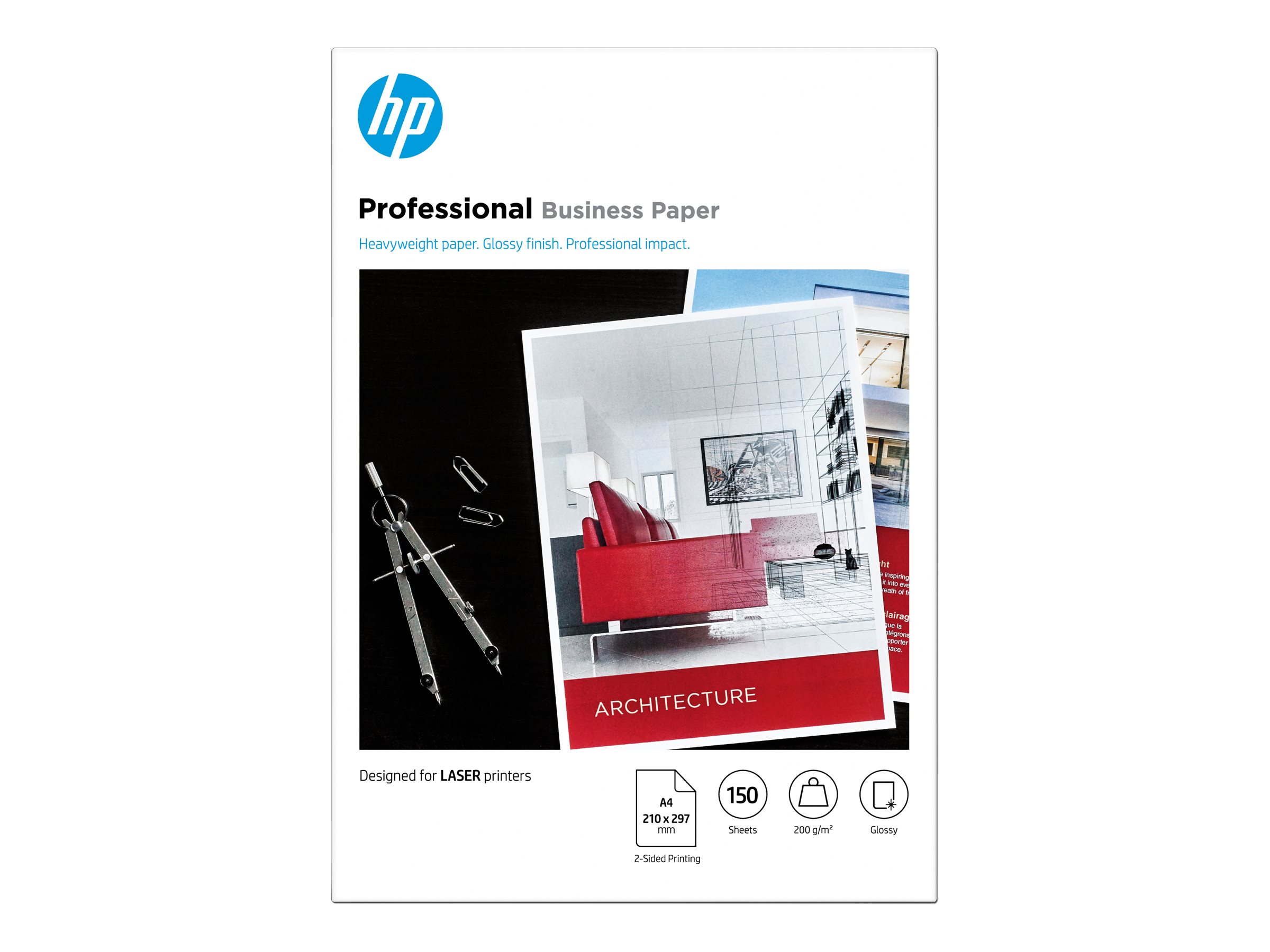 HP Professional Glossy Paper - Glänzend - A4 (210 x 297 mm)