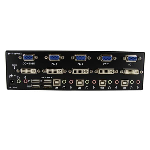 StarTech.com 4 Port DVI KVM USB Switch - 4-fach DVI Umschalter mit USB Hub