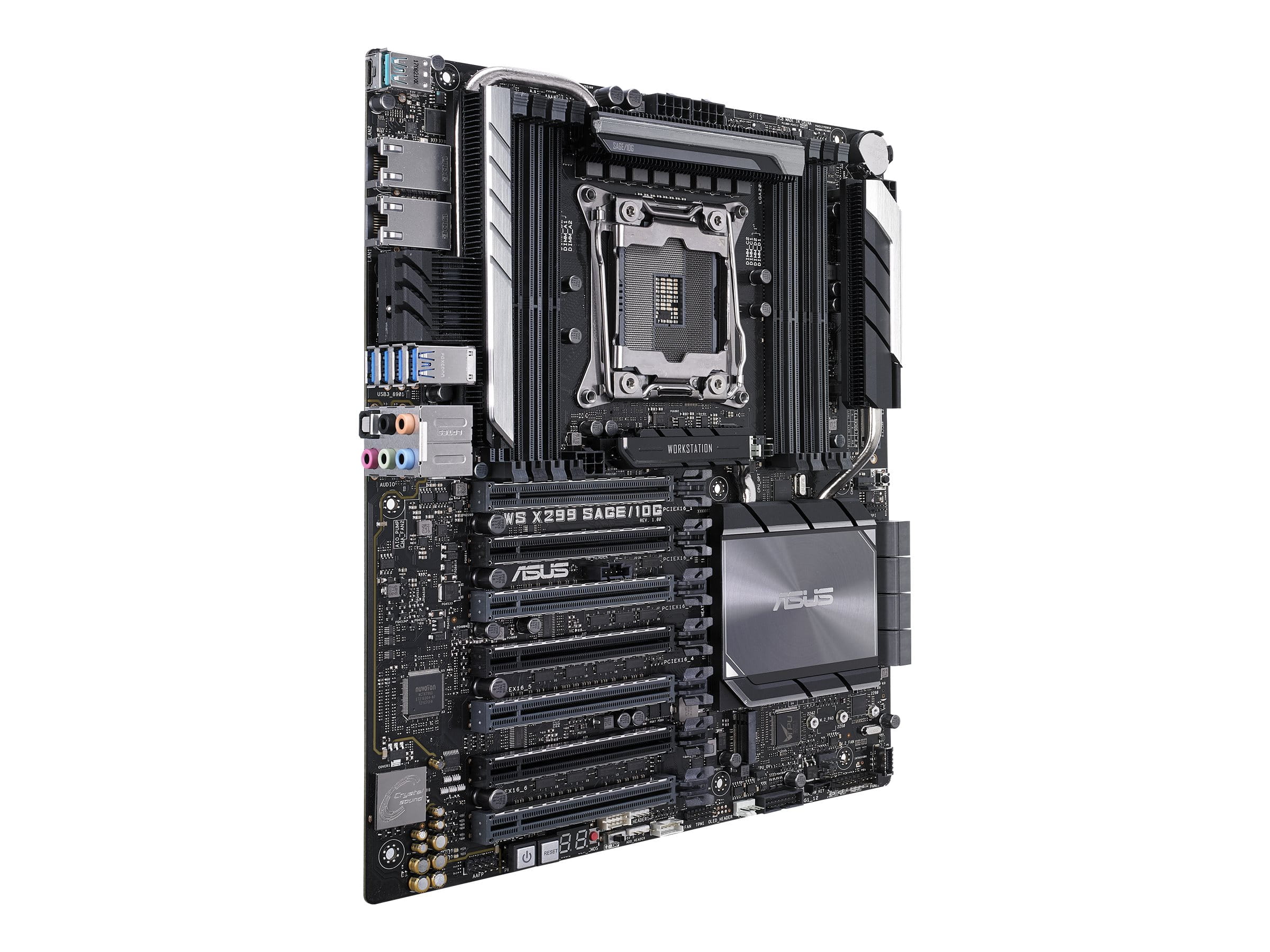 ASUS WS X299 SAGE/10G - Motherboard - SSI CEB - LGA2066 Socket - X299 Chipsatz - USB 3.1 Gen 1, USB-C Gen2, USB 3.1 Gen 2 - 2 x 10 Gigabit LAN - HD Audio (8-Kanal)