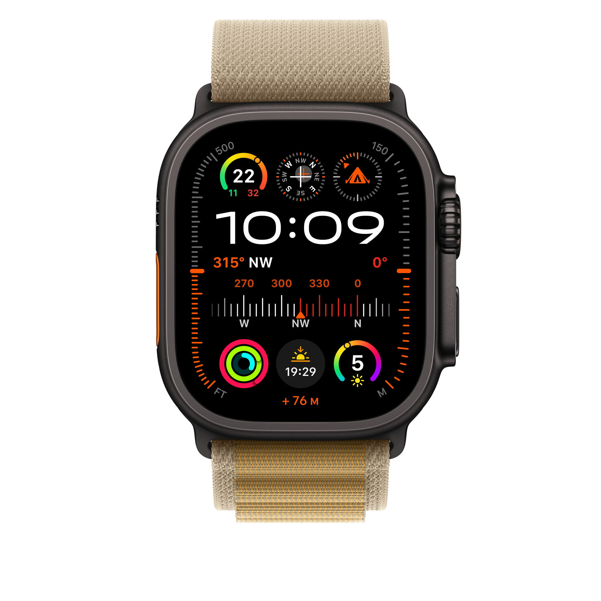 Apple Loop für Smartwatch - 49 mm, schwarze Titanfassung