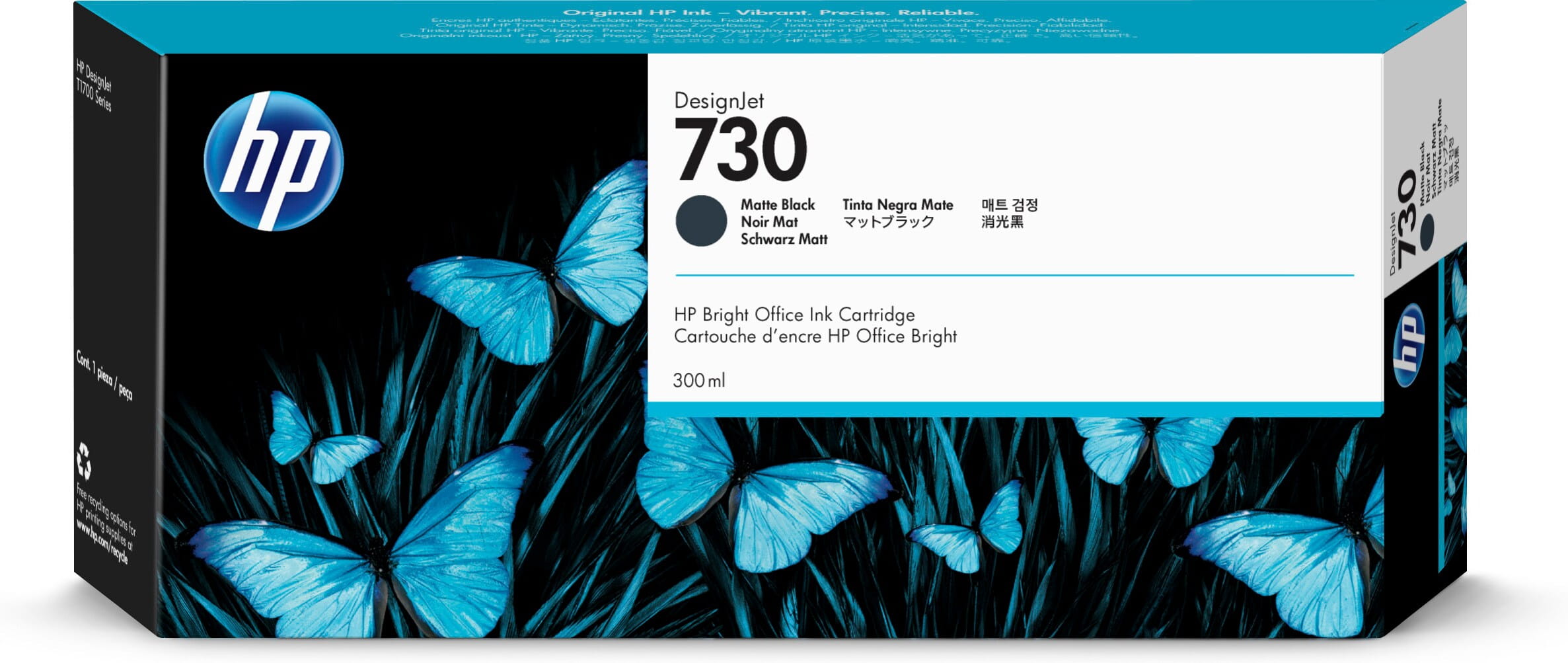 HP 730 - 300 ml - mit hoher Kapazität - mattschwarz