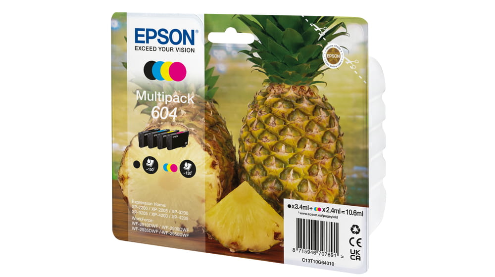 Epson 604 Multipack - 4er-Pack - Schwarz, Cyan, Magenta, Gelb
