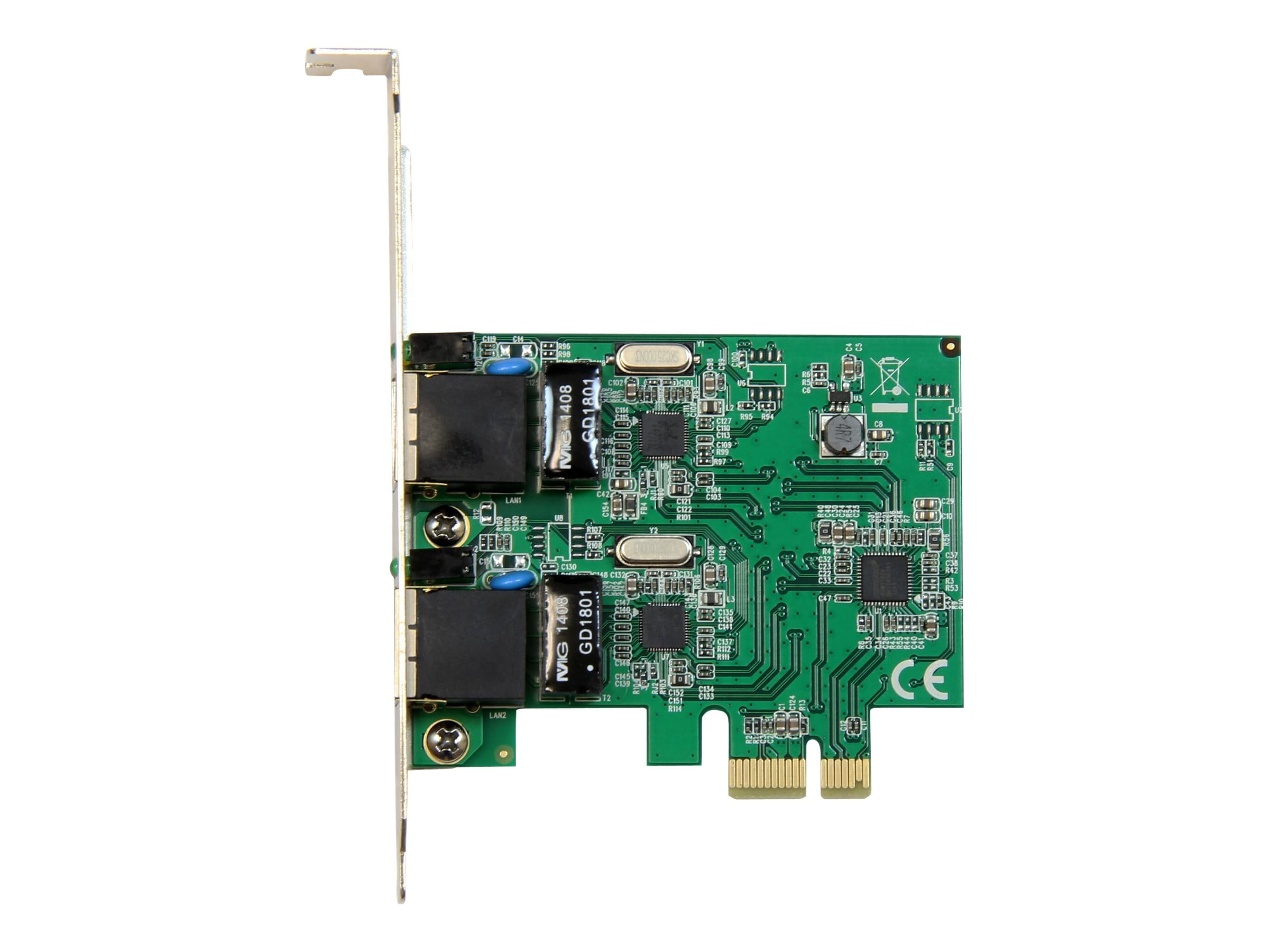 StarTech.com Dual Port Gigabit PCI Express Server Network Adapter Card - 1 Gbps PCIe NIC - Dual Port Server Adapter - 2 Port Ethernet Card (ST1000SPEXD4)