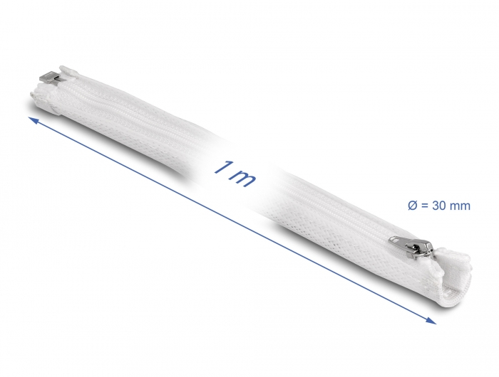 Delock Geflechtschlauch - 30 mm Durchmesser mit Reißverschlussbefestigung