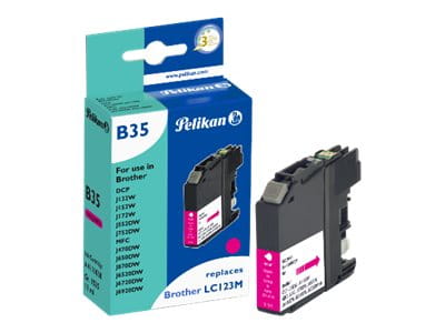 Pelikan B35 - 11 ml - Magenta - kompatibel - Tintenpatrone (Alternative zu: Brother LC123M)