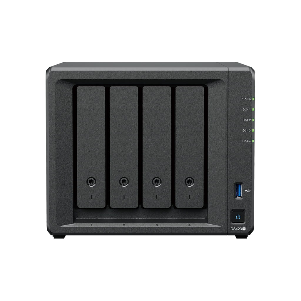 Synology DiskStation DS423+, NAS, Desktop, Intel® Celeron®, J4125, 16 TB, Schwarz