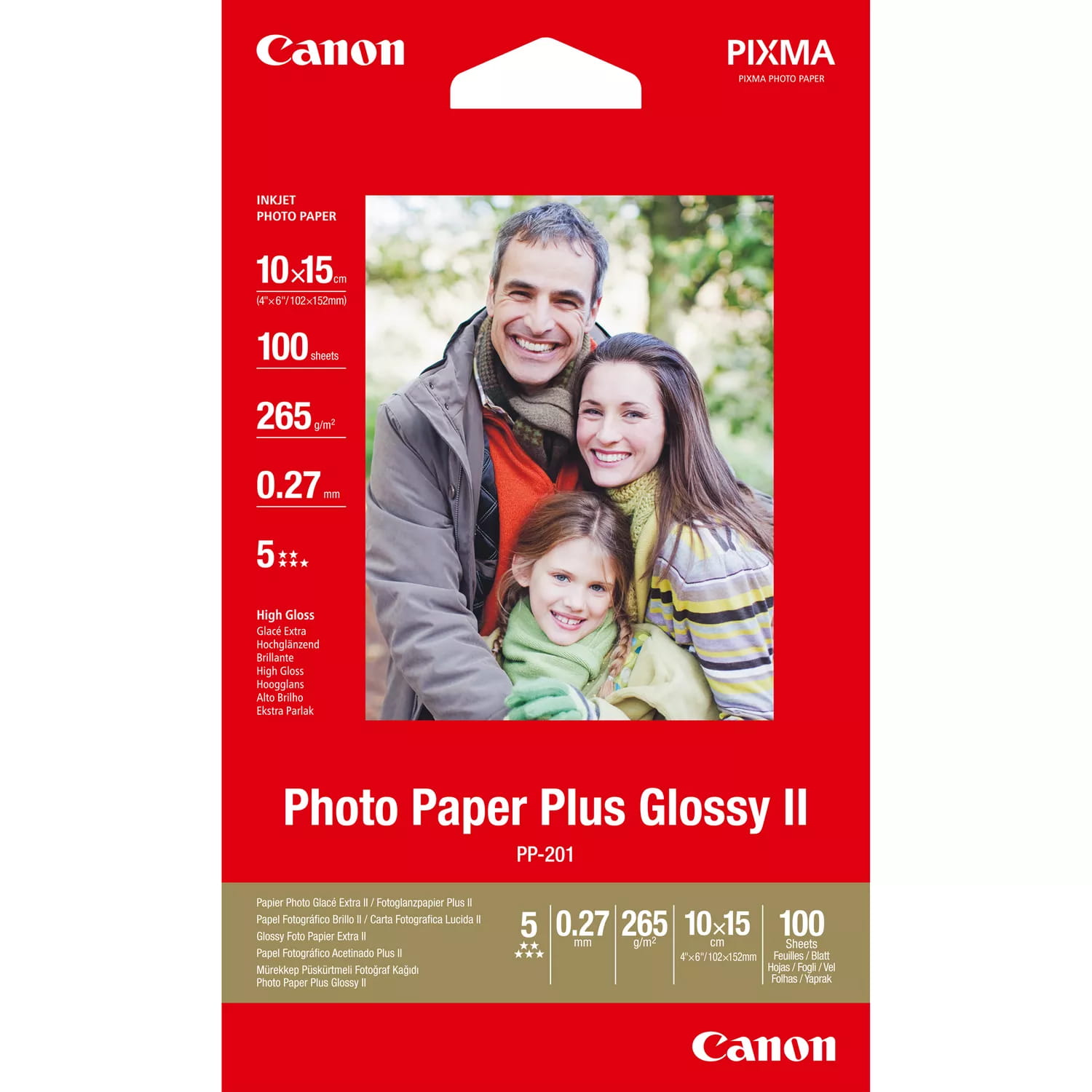 Canon Photo Paper Plus Glossy II PP-201 - Hochglänzend