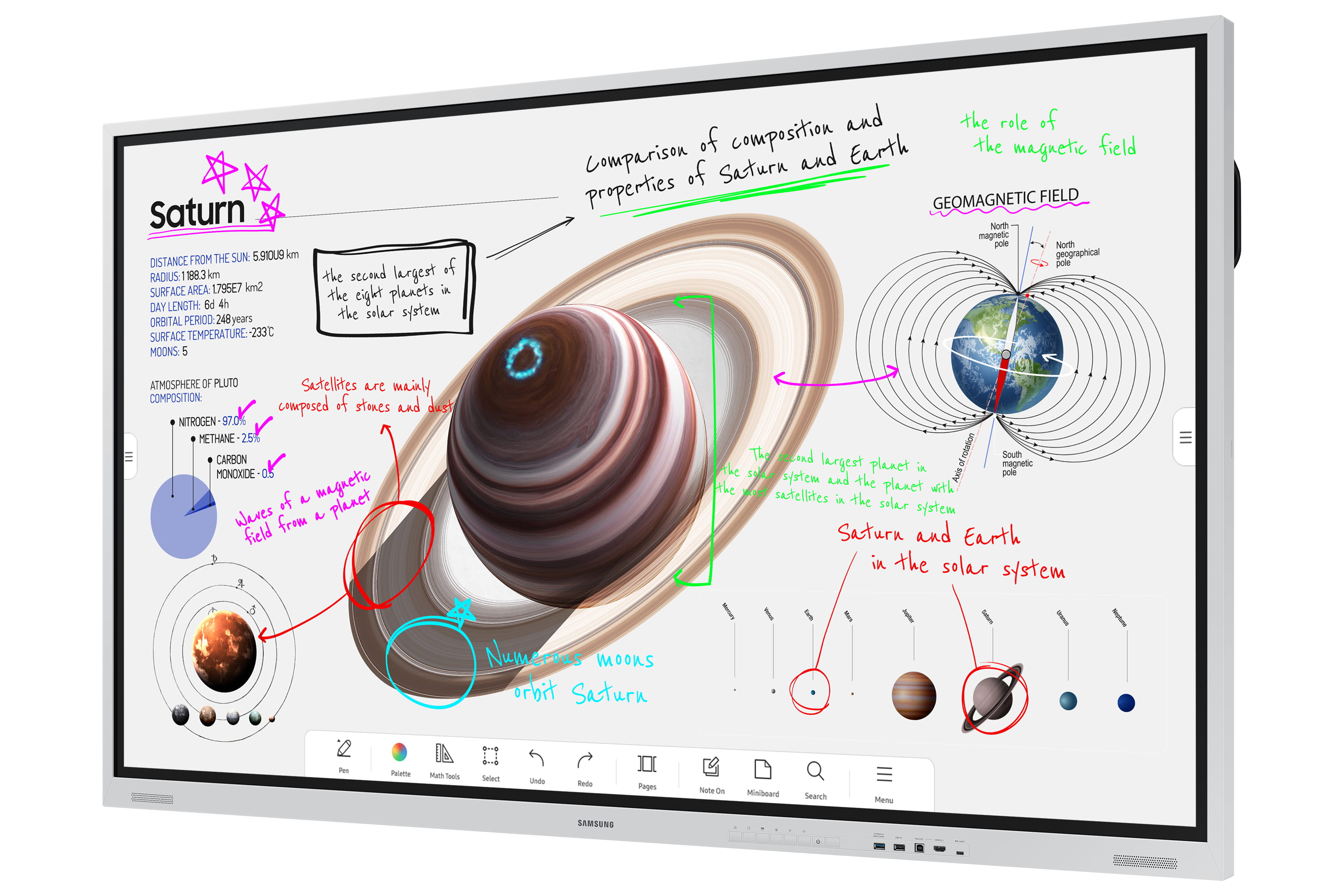 Samsung Flip Pro WM85B - 216 cm (85") Diagonalklasse WMB Series LCD-Display mit LED-Hintergrundbeleuchtung - interaktive Digital Signage - mit Touchscreen (Multi-Touch)