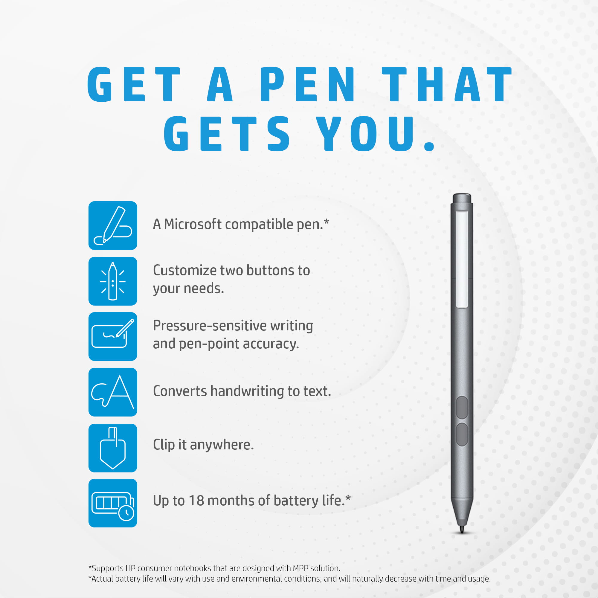HP Pen - Digitaler Stift - für ENVY x360 Laptop