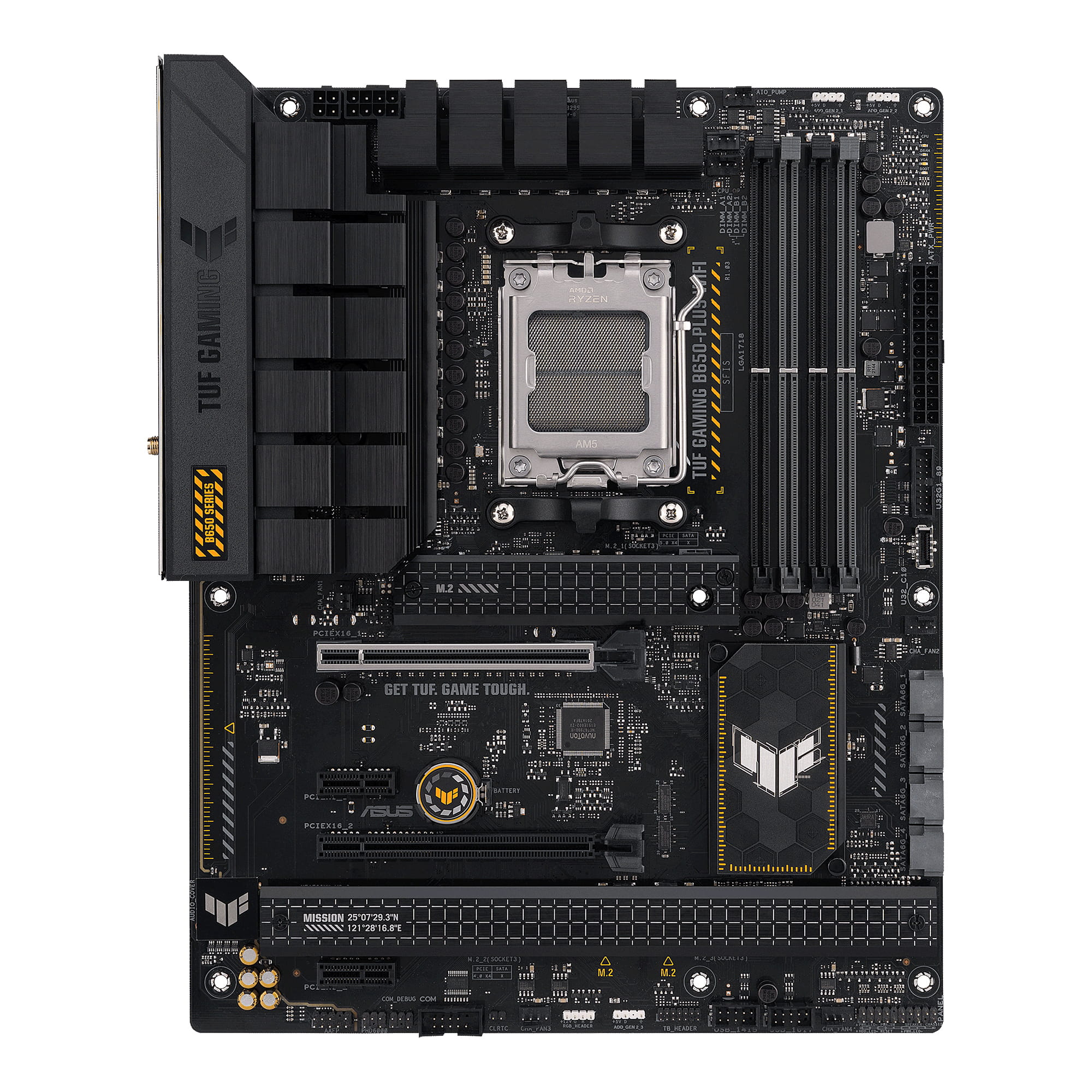 ASUS TUF Gaming B650-Plus WiFi - Motherboard - ATX - Socket AM5 - AMD B650 Chipsatz - USB-C 3.2 Gen 2x2, USB 3.1 Gen 2, USB 3.2 Gen 2, USB-C 3.2 Gen2, USB-C 3.2 Gen 1 - 2.5 Gigabit LAN, Wi-Fi 6, Bluetooth - Onboard-Grafik (CPU erforderlich)