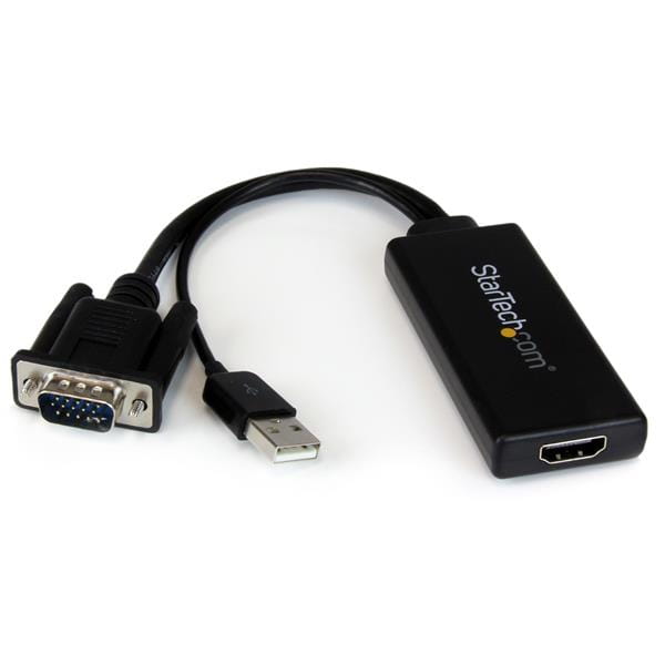 StarTech.com VGA-auf-HDMI-Adapter mit USB-Audio & -Stromversorgung - Mobiler VGA-auf-HDMI-Konverter - 1080p - Adapterkabel - HD-15 (VGA)