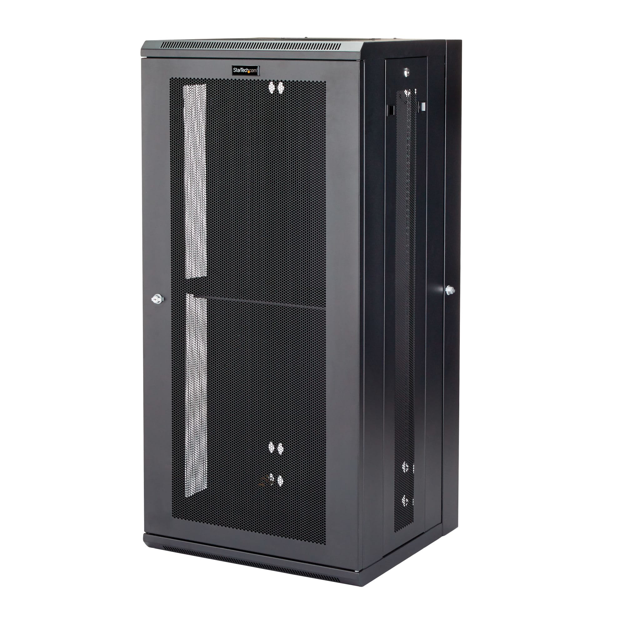 StarTech.com RK2620WALHM Serverschrank (26HE, zur Wandmontage, bis zu 40,6 cm tief, Gehäuse mit Scharnier, Netzwerkschrank)