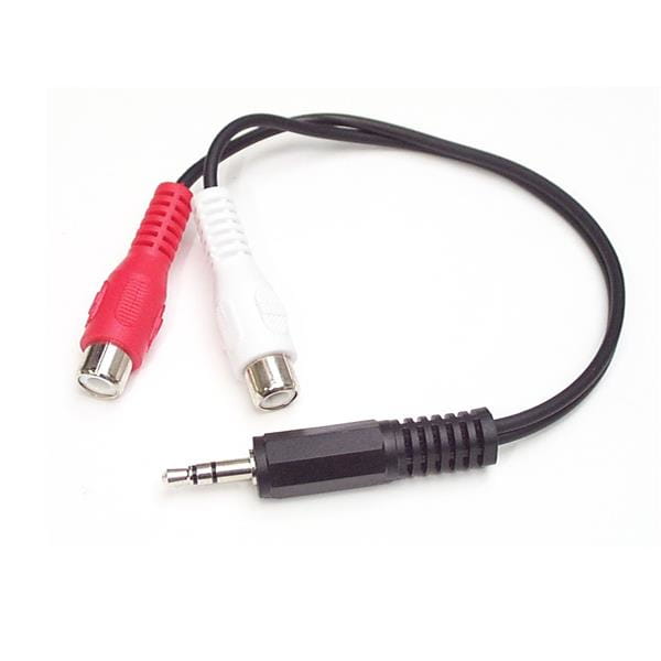 StarTech.com 15cm Audiokabel 3,5mm Klinke auf 2x Cinch (Stecker/Buchse)