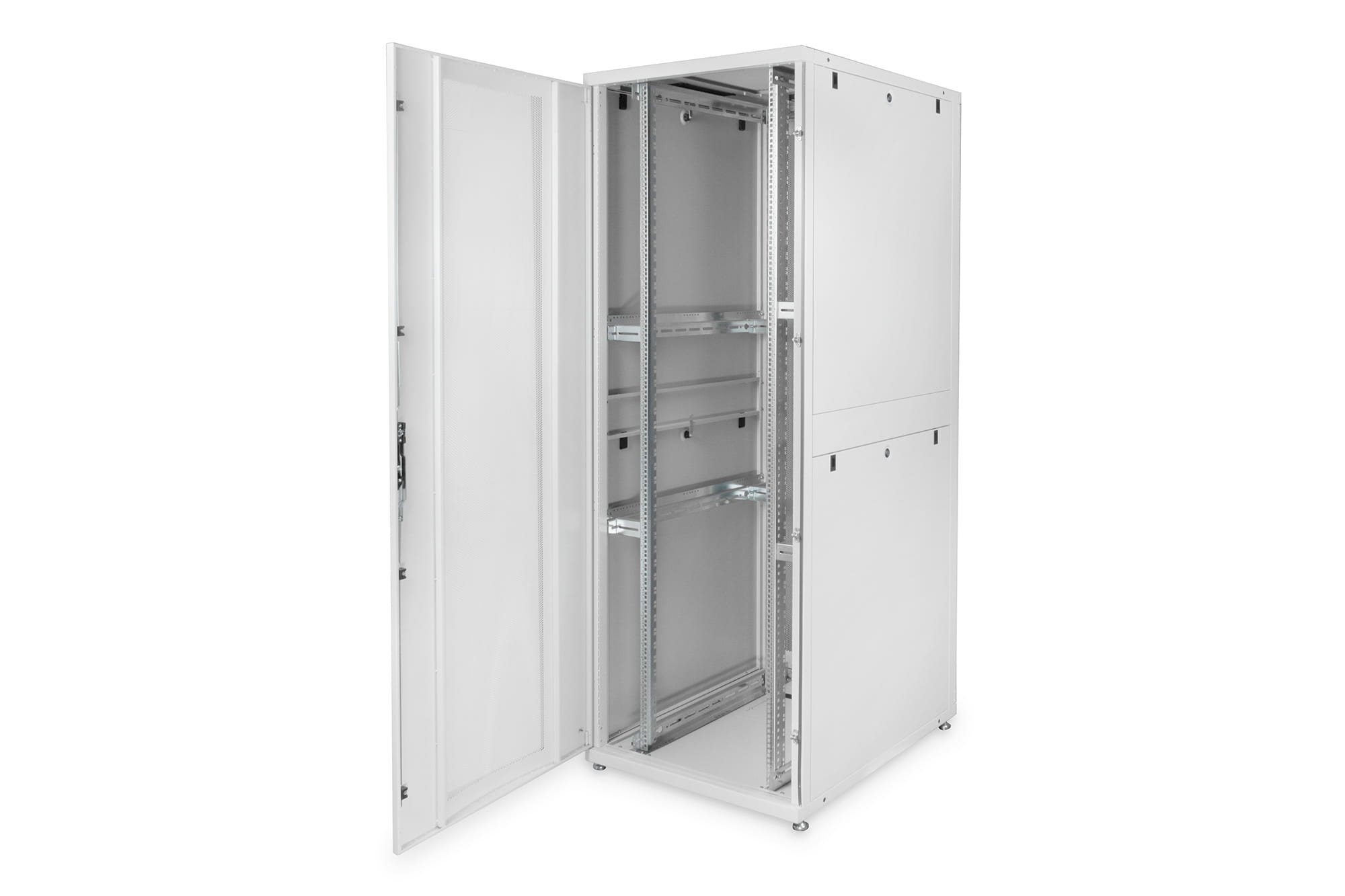 DIGITUS Unique DN-19 SRV-47U-8-1 - Schrank Netzwerkschrank - Hellgrau, RAL 7035 - 47U - 48.3 cm (19")