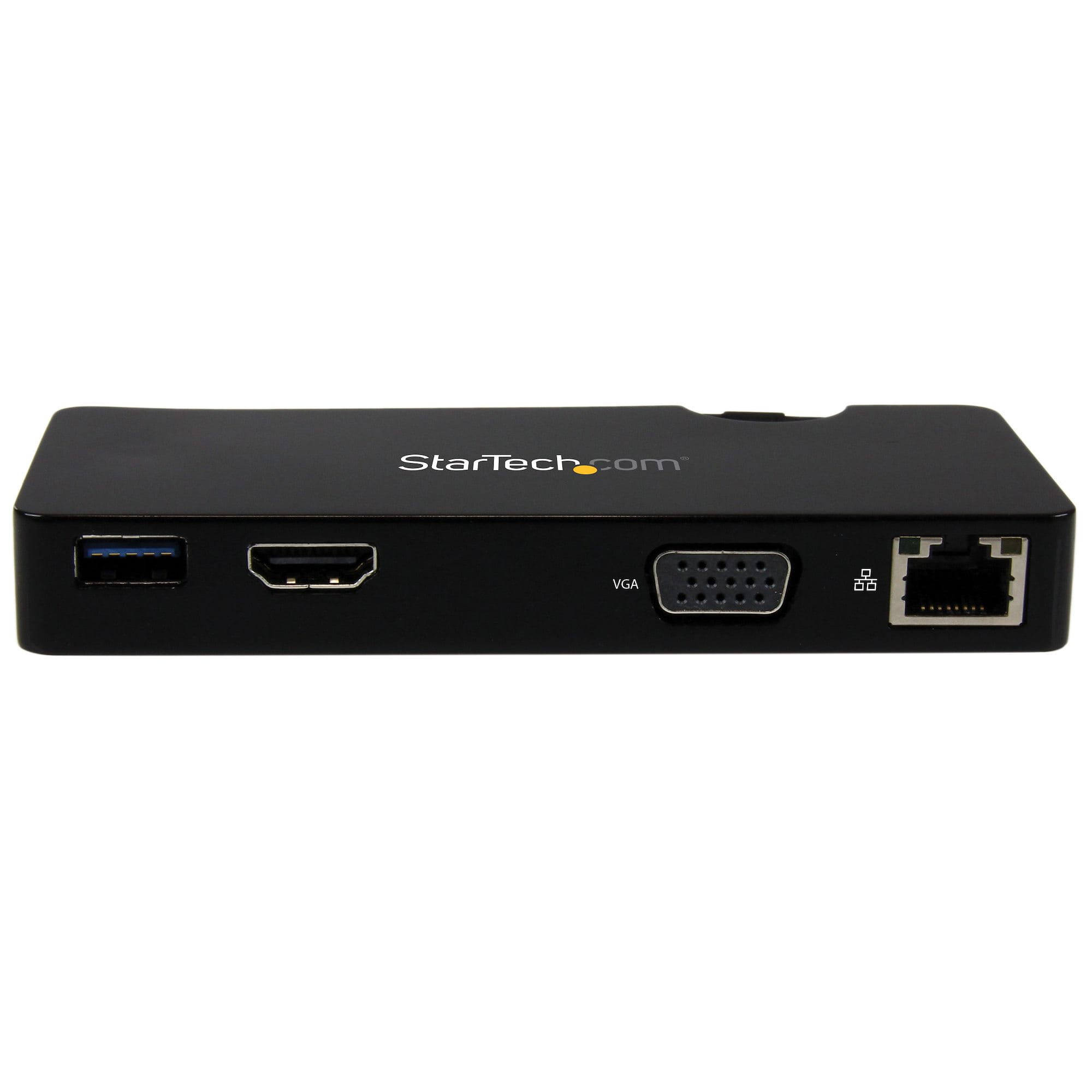 StarTech.com USB 3.0 Universal Laptop Mini Dockingstation mit HDMI oder VGA, Gigabit Ethernet, USB 3.0