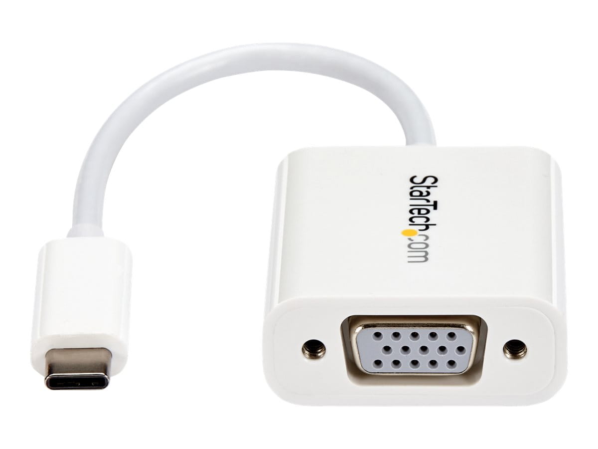 StarTech.com USB-C auf VGA Adapter - USB Typ-C zu VGA Video Konverter - Weiß - USB/VGA-Adapter - 24 pin USB-C (M)
