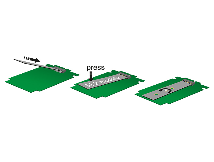 Delock Converter SATA 22 pin > M.2 NGFF - Speicher-Controller