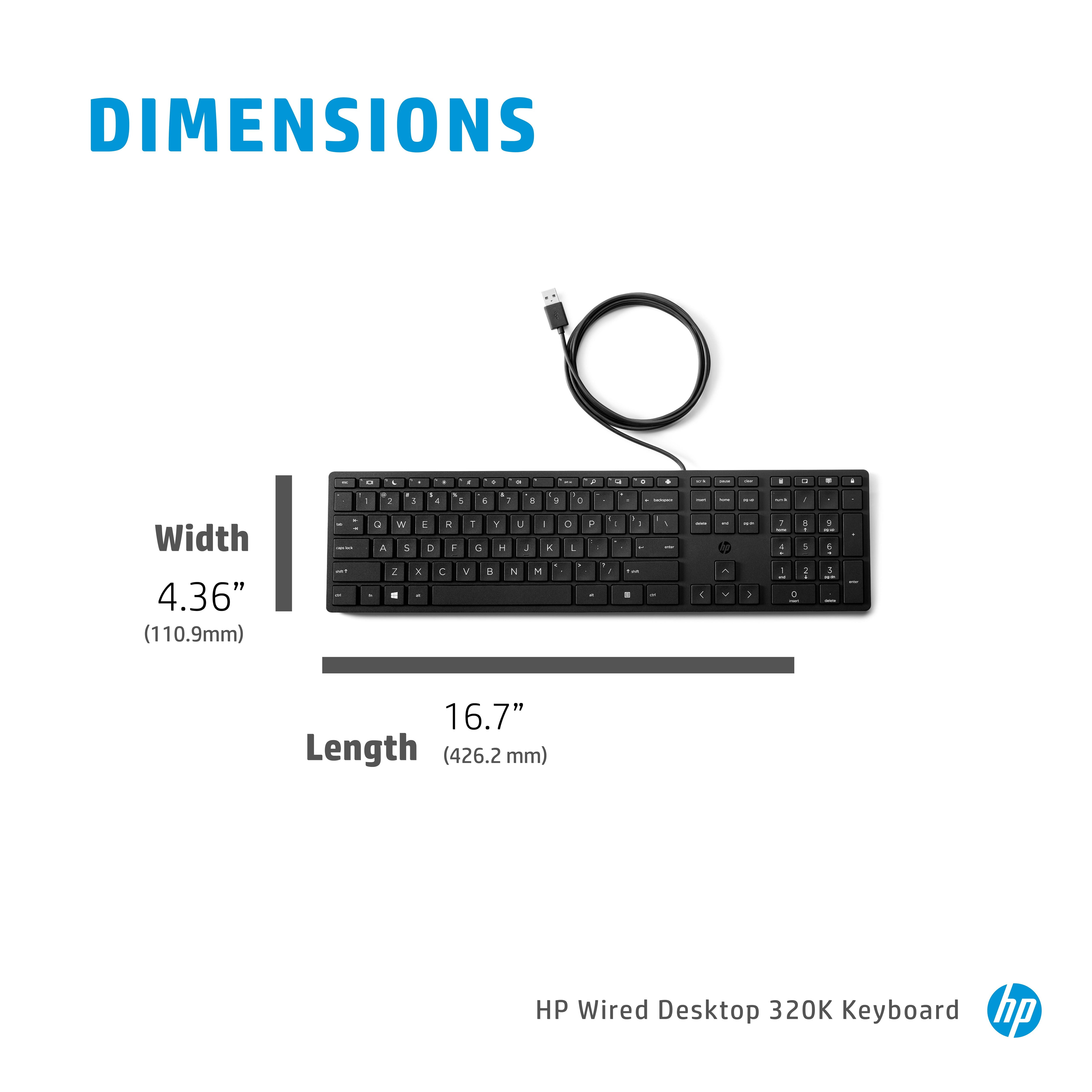 HP Desktop 320K - Tastatur - USB - QWERTY - Englisch