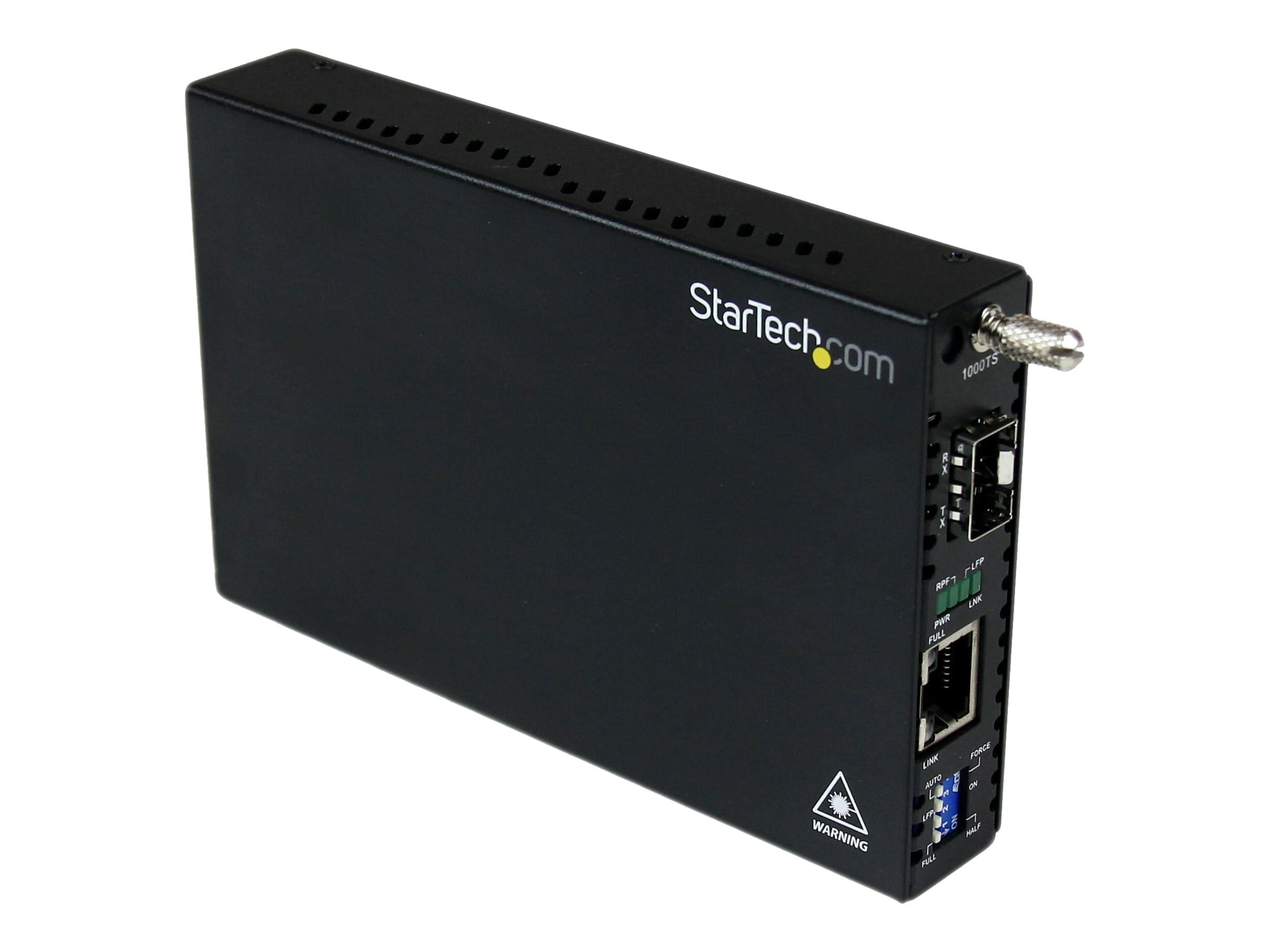 StarTech.com Gigabit Ethernet LWL / Glasfaser Medienkonverter mit SFP - 1000 Mbit/s Multimode Gigabit Ethernet Medienkonverter - Medienkonverter - 1GbE - 1000Base-SX, 100Base-LX, 1000Base-T - RJ-45 / SFP (mini-GBIC)
