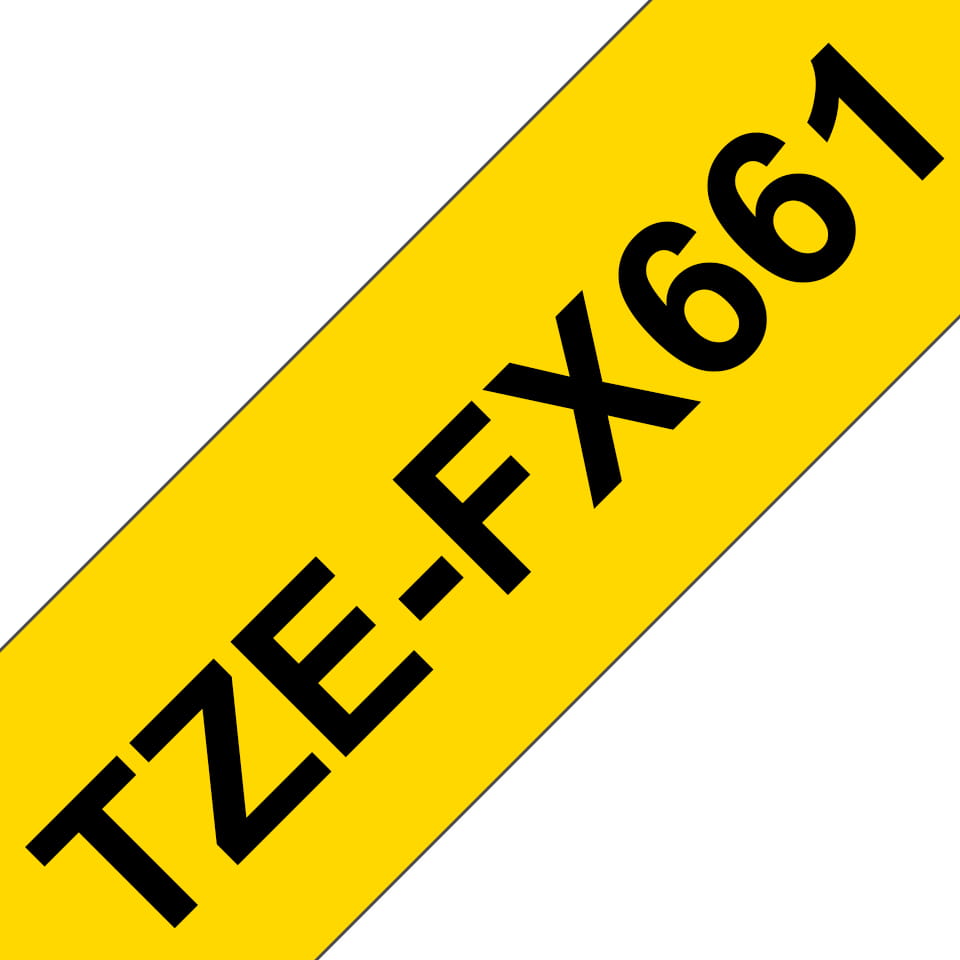 Brother TZe-FX661 - Schwarz auf Gelb - Rolle (3,6 cm x 8 m)