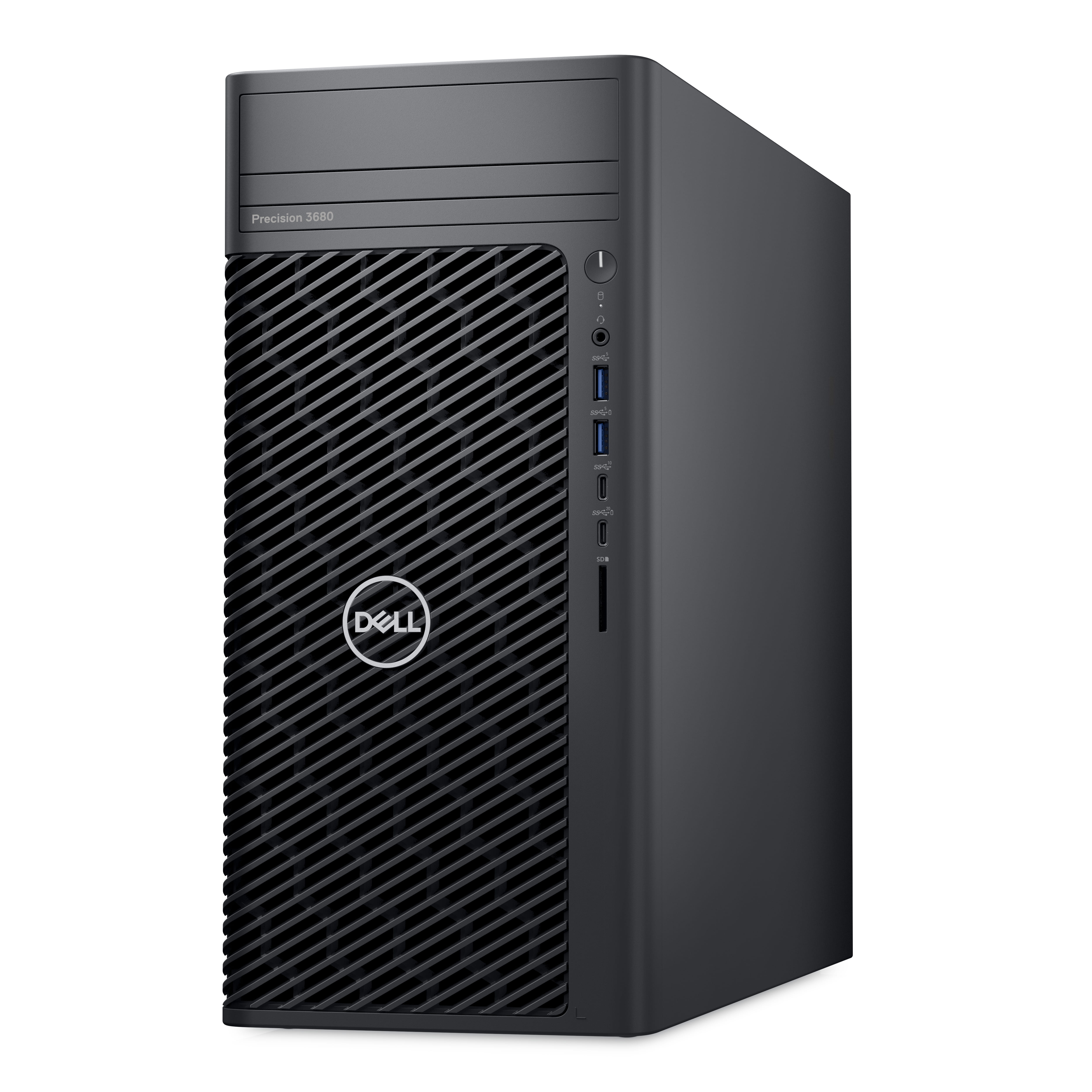 Dell Precision 3680 - Performance Tower - 1 x Core i7 i7-14700 / 2.1 GHz - vPro Enterprise - RAM 16 GB - SSD 512 GB - NVMe - UHD Graphics 770 - 1GbE - Win 11 Pro - Monitor: keiner - Schwarz, schwarz (Tastatur)