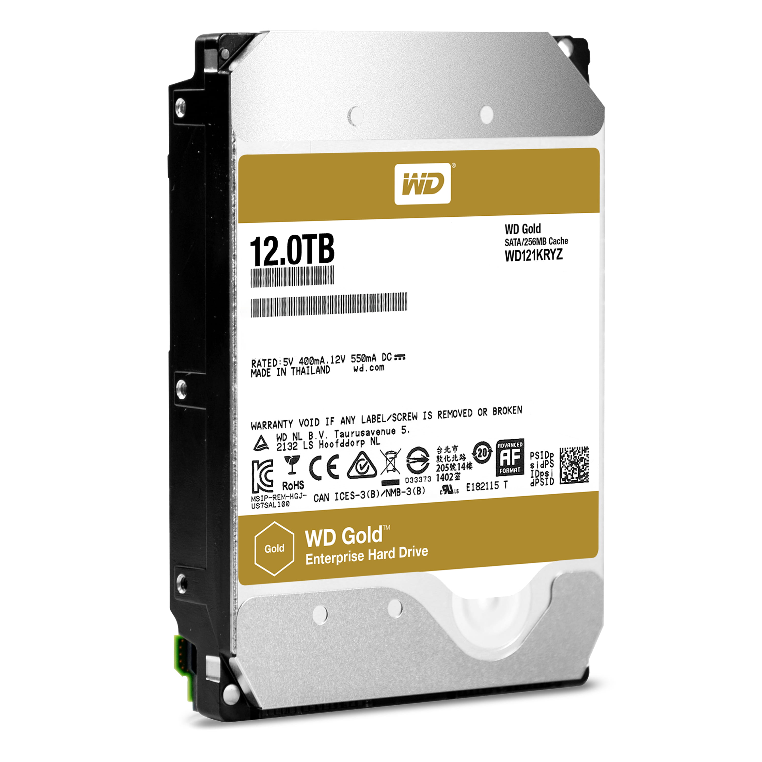 WD Gold Enterprise-Class Hard Drive WD121KRYZ - Festplatte - 12 TB - intern - 3.5" (8.9 cm)