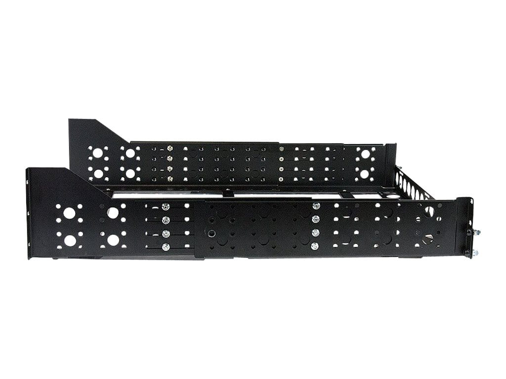 StarTech.com 3HE 19 tiefenverstellbare Universal Server Rack Schienen - Rack-Schiene - Schwarz - 3U - 48.3 cm (19")