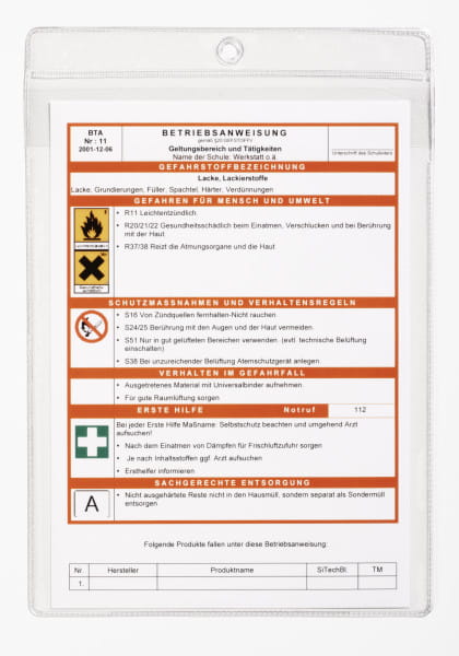 Durable Dokumentenhalterung - für A4 - durchsichtig (Packung mit 10)
