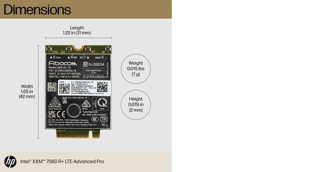 HP Intel XMM 7560 R+ - Drahtloses Mobilfunkmodem