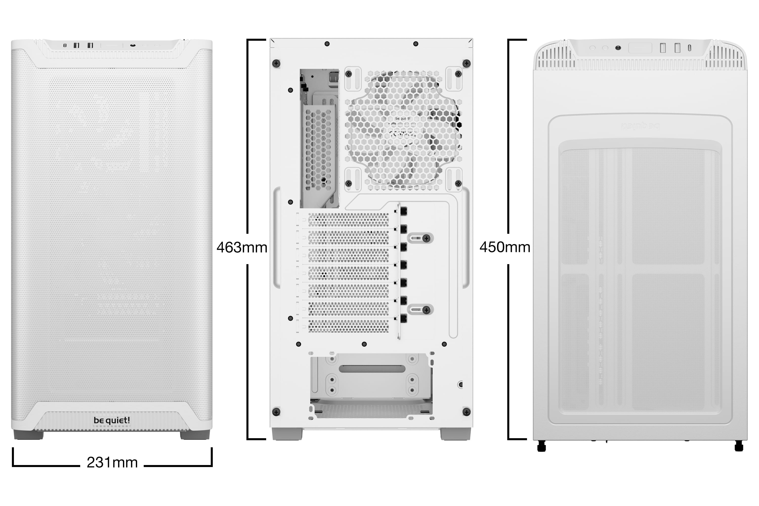 Be Quiet! Pure Base 501 Airflow Window - Midi-Tower - ATX - Seitenteil mit Fenster (gehärtetes Glas)