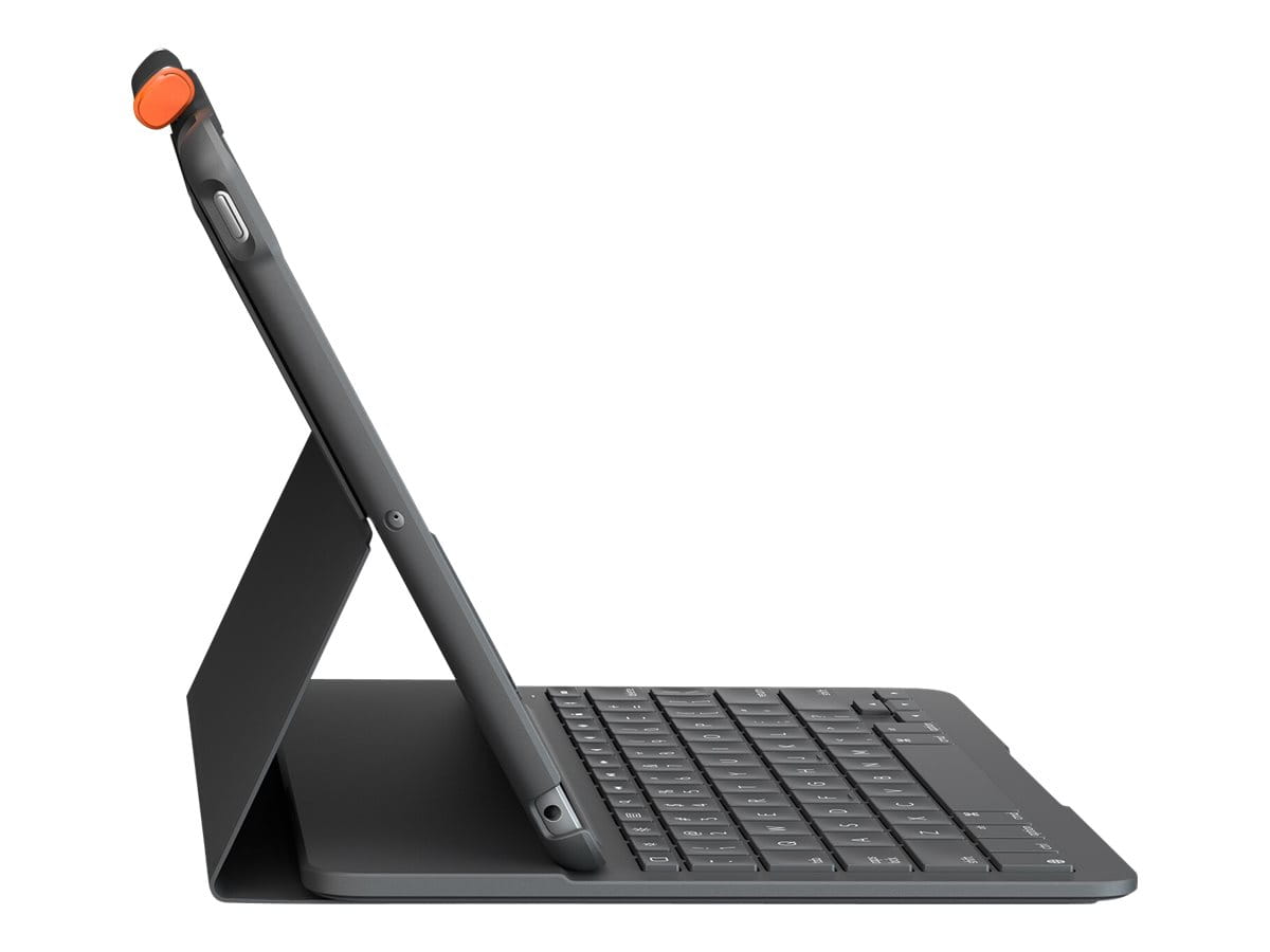 Logitech Slim Folio - Tastatur und Foliohülle - kabellos - Bluetooth LE - QWERTY - GB - Oxford Gray - für Apple 10.9-inch iPad (10. Generation)