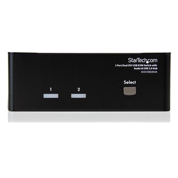 StarTech.com 2 Port DVI USB KVM Switch mit Audio und USB 2.0 Hub