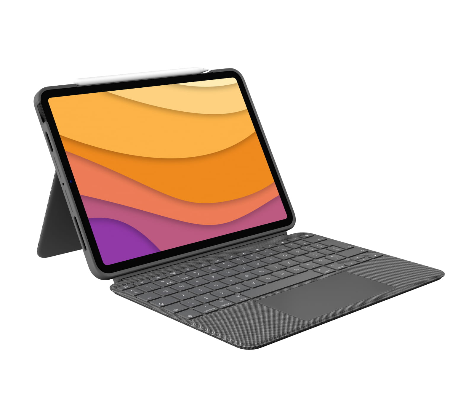 Logitech Combo Touch - Tastatur und Foliohülle - mit Trackpad - hintergrundbeleuchtet - Apple Smart connector - QWERTY - Spanisch - Oxford Gray - für Apple 10.9-inch iPad Air (4. Generation, 5. Generation)