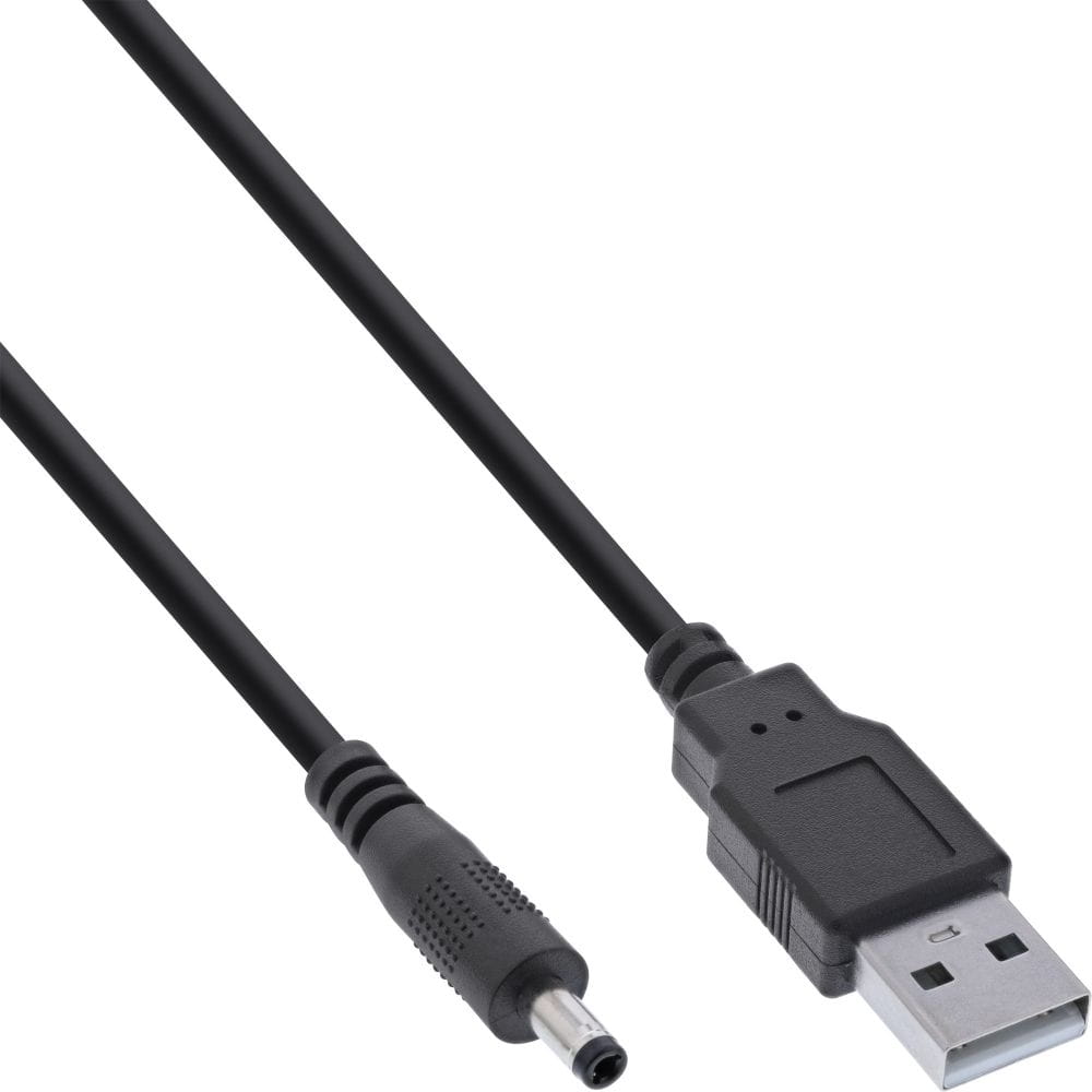 InLine USB DC Stromadapterkabel - USB A Stecker zu DC 4,0x1,70mm Hohlstecker