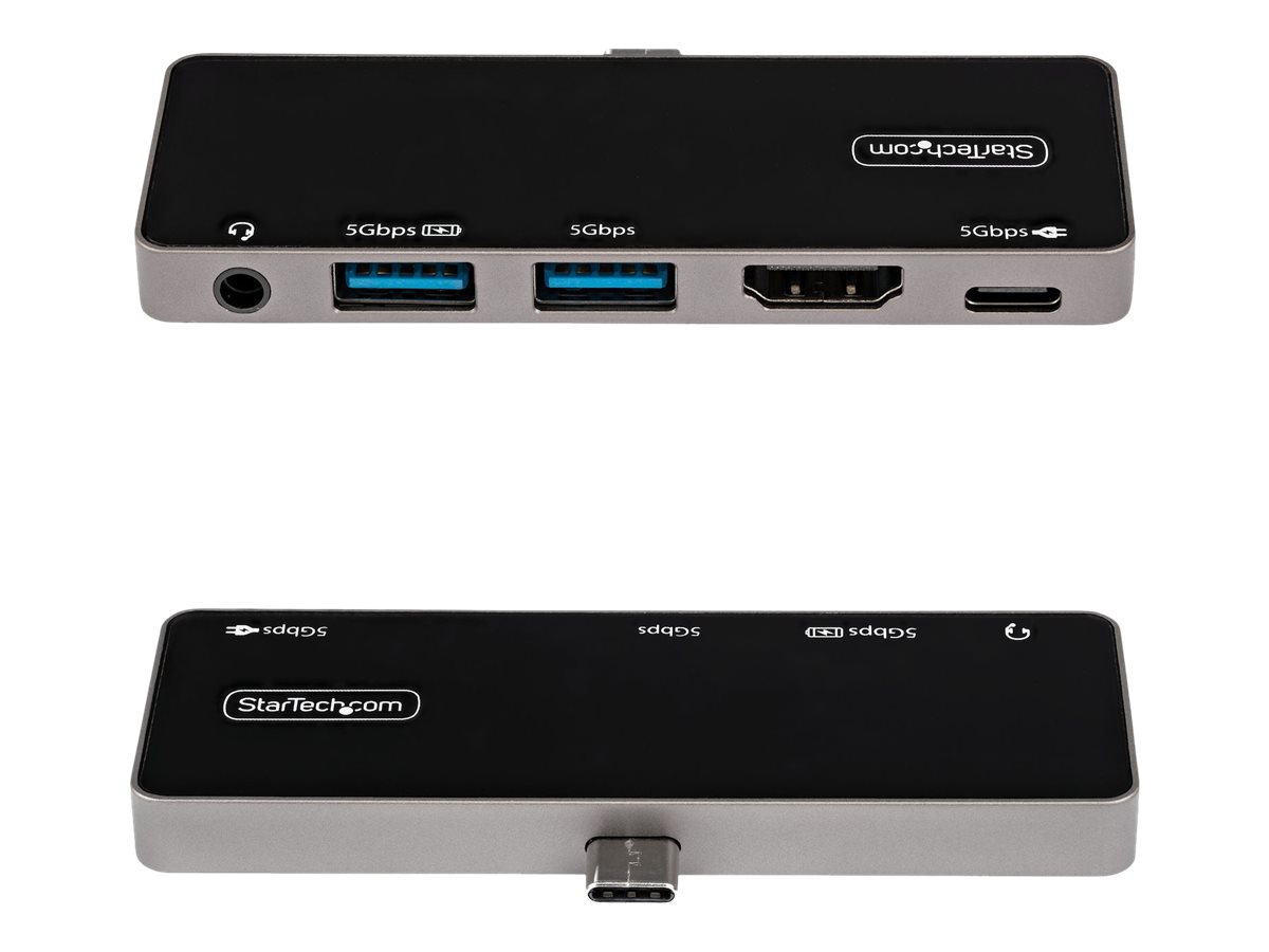 StarTech.com USB-C Digital AV-Multiport-Adapter - USB-C auf 4K 60Hz HDMI 2.0, USB-C Power Delivery 100W Pass-Through, 3-Port USB 3.0 Hub - USB-C Mini Dock - Portable USB Typ-C Travel Dock (DKT30ICHPD)